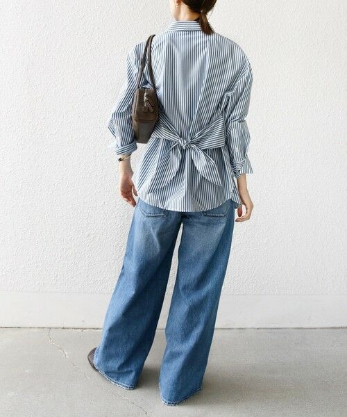 SHIPS / シップス シャツ・ブラウス | 【WEB限定】〈手洗い可能〉ストライプ 2WAY リボン シャツ | 詳細3