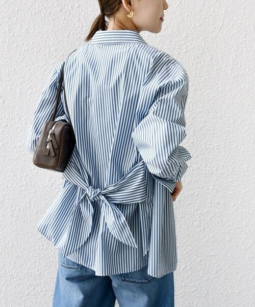 SHIPS / シップス シャツ・ブラウス | 【WEB限定】〈手洗い可能〉ストライプ 2WAY リボン シャツ | 詳細8