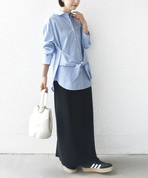 SHIPS / シップス シャツ・ブラウス | 【WEB限定】〈手洗い可能〉ストライプ 2WAY リボン シャツ | 詳細25