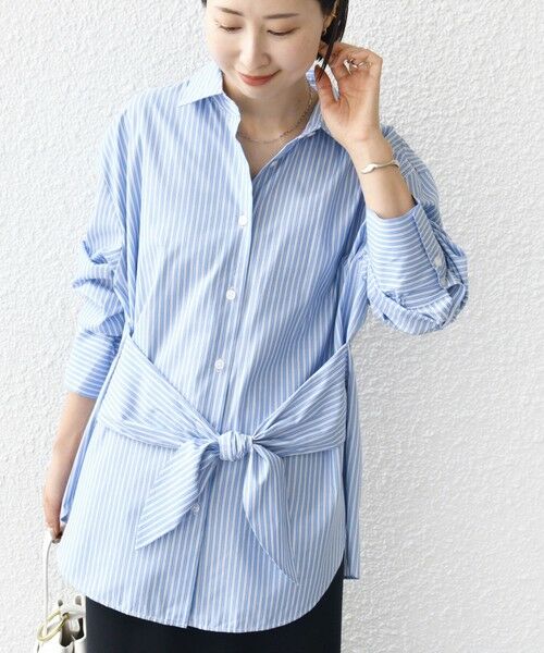 SHIPS / シップス シャツ・ブラウス | 【WEB限定】〈手洗い可能〉ストライプ 2WAY リボン シャツ | 詳細26