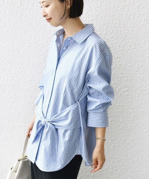 SHIPS / シップス シャツ・ブラウス | 【WEB限定】〈手洗い可能〉ストライプ 2WAY リボン シャツ | 詳細27