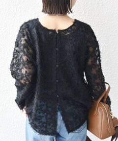 SHIPS / シップス シャツ・ブラウス | 《追加予約》【WEB限定】〈手洗い可能〉チュール フェザー レース 羽織