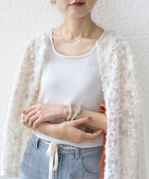 SHIPS / シップス シャツ・ブラウス | 《追加予約》【WEB限定】〈手洗い可能〉チュール フェザー レース 羽織 | 詳細22