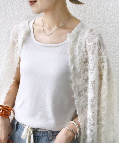 SHIPS / シップス シャツ・ブラウス | 《追加予約》【WEB限定】〈手洗い可能〉チュール フェザー レース 羽織 | 詳細23