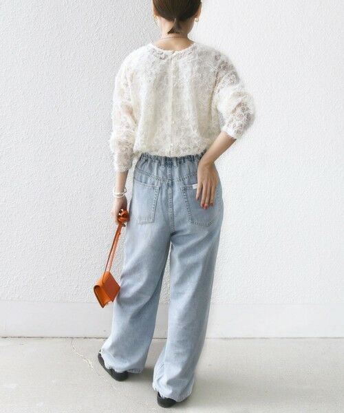 SHIPS / シップス シャツ・ブラウス | 《追加予約》【WEB限定】〈手洗い可能〉チュール フェザー レース 羽織 | 詳細7