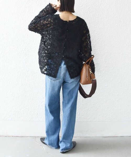 SHIPS / シップス シャツ・ブラウス | 《追加予約》【WEB限定】〈手洗い可能〉チュール フェザー レース 羽織 | 詳細30