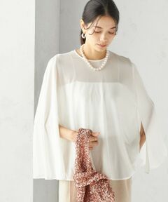 SHIPS / シップス シャツ・ブラウス | troisiemeCHACO:〈洗濯機可能〉シアー ケープ ブラウス
