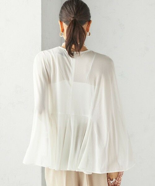 SHIPS / シップス シャツ・ブラウス | troisiemeCHACO:〈洗濯機可能〉シアー ケープ ブラウス | 詳細10