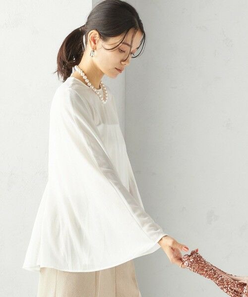 SHIPS / シップス シャツ・ブラウス | troisiemeCHACO:〈洗濯機可能〉シアー ケープ ブラウス | 詳細11