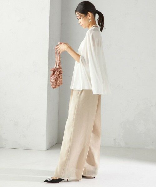 SHIPS / シップス シャツ・ブラウス | troisiemeCHACO:〈洗濯機可能〉シアー ケープ ブラウス | 詳細3