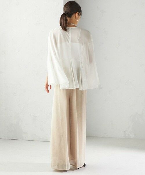 SHIPS / シップス シャツ・ブラウス | troisiemeCHACO:〈洗濯機可能〉シアー ケープ ブラウス | 詳細4