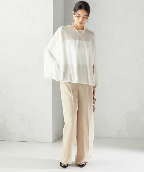 SHIPS / シップス シャツ・ブラウス | troisiemeCHACO:〈洗濯機可能〉シアー ケープ ブラウス | 詳細6