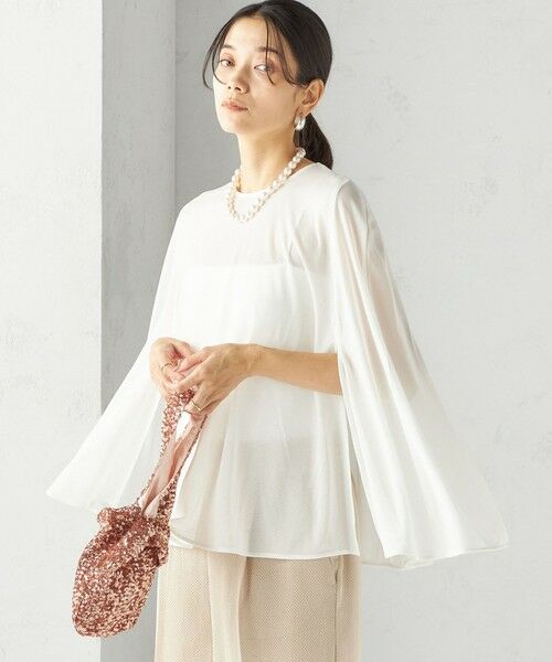 SHIPS / シップス シャツ・ブラウス | troisiemeCHACO:〈洗濯機可能〉シアー ケープ ブラウス | 詳細8