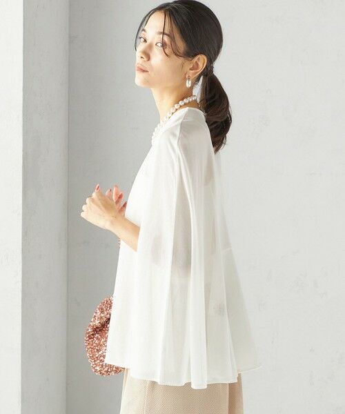 SHIPS / シップス シャツ・ブラウス | troisiemeCHACO:〈洗濯機可能〉シアー ケープ ブラウス | 詳細9