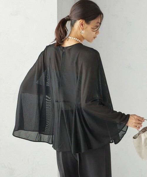 SHIPS / シップス シャツ・ブラウス | troisiemeCHACO:〈洗濯機可能〉シアー ケープ ブラウス | 詳細28