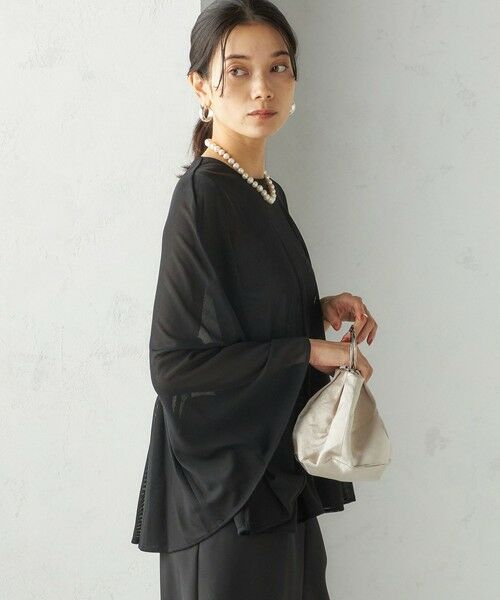 SHIPS / シップス シャツ・ブラウス | troisiemeCHACO:〈洗濯機可能〉シアー ケープ ブラウス | 詳細29