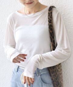 SHIPS / シップス Tシャツ | シアー フライス ロング スリーブ カットソー