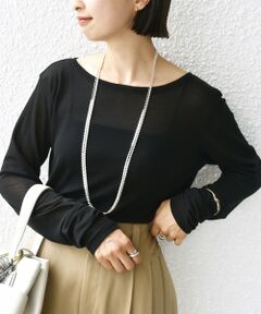 SHIPS / シップス Tシャツ | シアー フライス ロング スリーブ カットソー