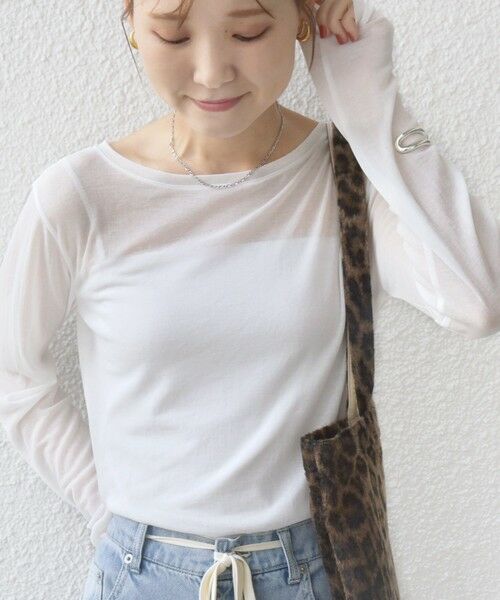 SHIPS / シップス Tシャツ | シアー フライス ロング スリーブ カットソー | 詳細10