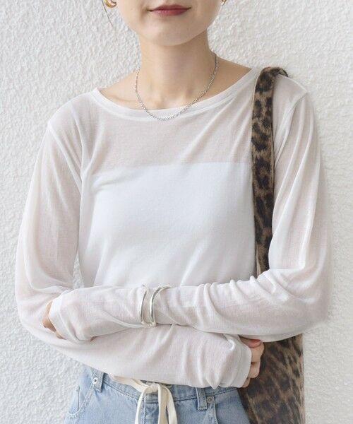 SHIPS / シップス Tシャツ | シアー フライス ロング スリーブ カットソー | 詳細6