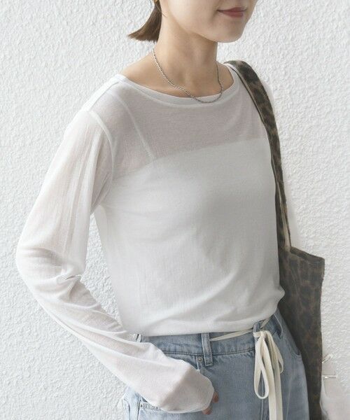 SHIPS / シップス Tシャツ | シアー フライス ロング スリーブ カットソー | 詳細8