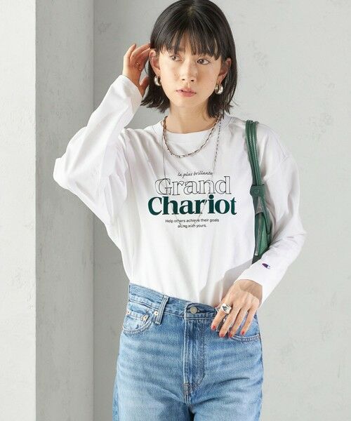 SHIPS / シップス カットソー(半袖以外) | 【SHIPS別注】Champion: プリント ロングスリーブ TEE | 詳細15