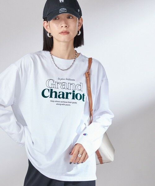 SHIPS / シップス カットソー(半袖以外) | 【SHIPS別注】Champion: プリント ロングスリーブ TEE | 詳細4