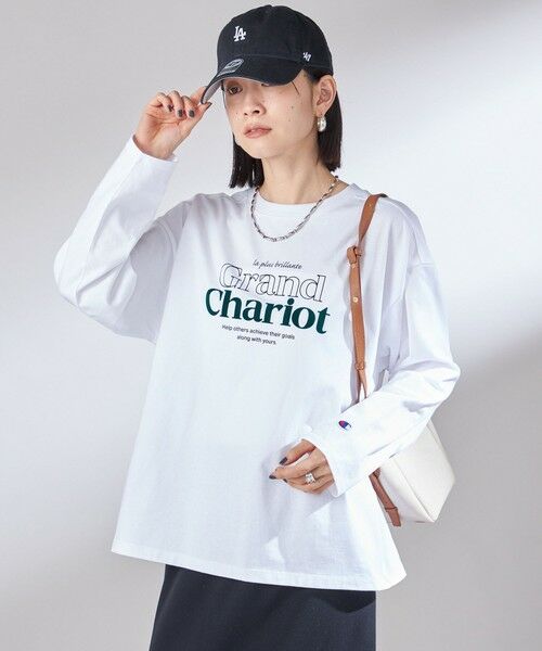 SHIPS / シップス カットソー(半袖以外) | 【SHIPS別注】Champion: プリント ロングスリーブ TEE | 詳細5