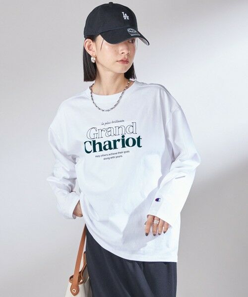 SHIPS / シップス カットソー(半袖以外) | 【SHIPS別注】Champion: プリント ロングスリーブ TEE | 詳細6