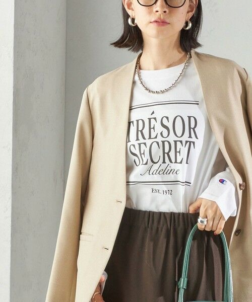 SHIPS for women/シップスウィメン 【SHIPS別注】Champion: プリント ロングスリーブ TEE ホワイト ONE SIZE SHIPS for women/シップスウィメン 【SHIPS別注】Champion: プリント ロングスリーブ TEE ホワイト ONE SIZE