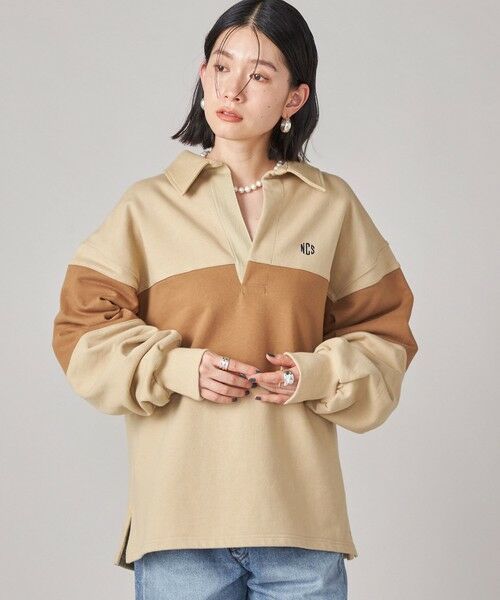 SHIPS / シップス Tシャツ | SHIPS NINE CASE:配色 スキッパー プルオーバー | 詳細12