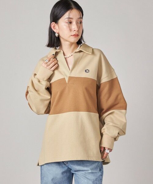 SHIPS / シップス Tシャツ | SHIPS NINE CASE:配色 スキッパー プルオーバー | 詳細13