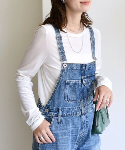 SHIPS / シップス カットソー（半袖以外） | 〈手洗い可能〉シアー トリコット  ポリエステル ベロア 前後2WAY ロングスリーブ | 詳細14