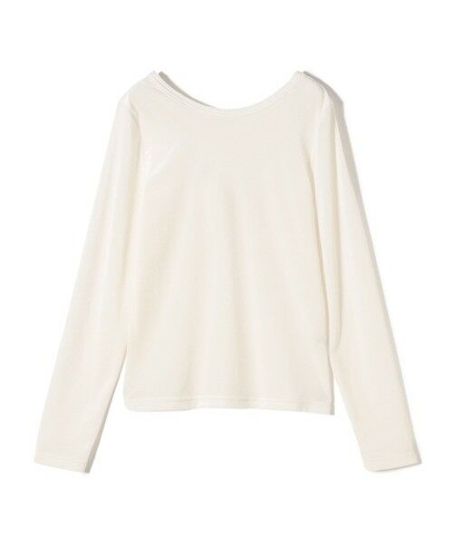 SHIPS / シップス カットソー（半袖以外） | 〈手洗い可能〉シアー トリコット  ポリエステル ベロア 前後2WAY ロングスリーブ | 詳細16