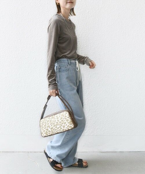 SHIPS / シップス カットソー（半袖以外） | 〈手洗い可能〉シアー トリコット  ポリエステル ベロア 前後2WAY ロングスリーブ | 詳細21