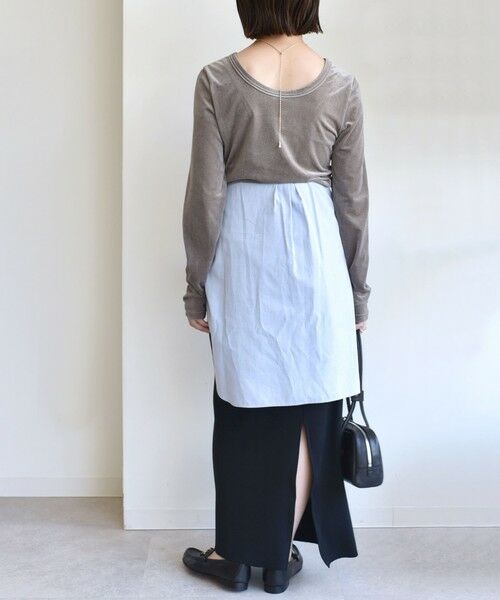 SHIPS / シップス カットソー（半袖以外） | 〈手洗い可能〉シアー トリコット  ポリエステル ベロア 前後2WAY ロングスリーブ | 詳細30