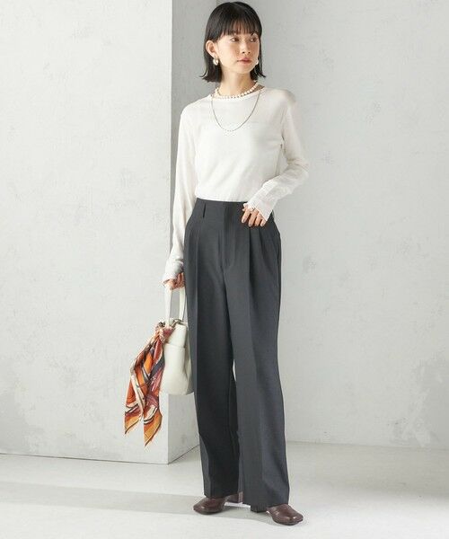 SHIPS / シップス Tシャツ | 【SHIPS別注】miller: シアー ヘンリー ネック ロング スリーブ TEE | 詳細1