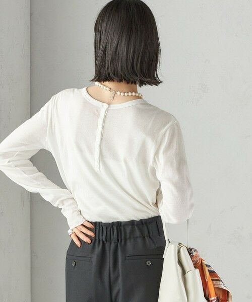 SHIPS / シップス Tシャツ | 【SHIPS別注】miller: シアー ヘンリー ネック ロング スリーブ TEE | 詳細10