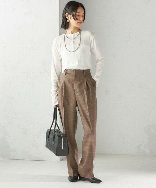 SHIPS / シップス Tシャツ | 【SHIPS別注】miller: シアー ヘンリー ネック ロング スリーブ TEE | 詳細16