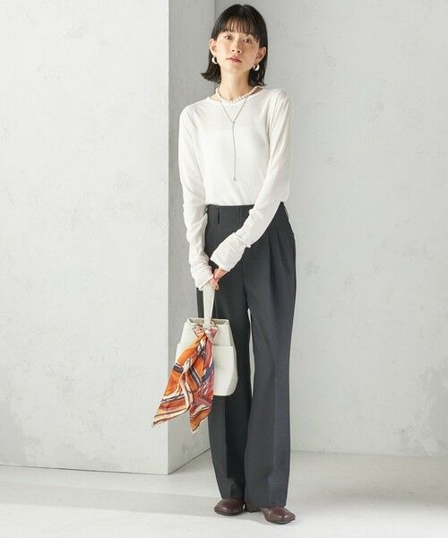 SHIPS / シップス Tシャツ | 【SHIPS別注】miller: シアー ヘンリー ネック ロング スリーブ TEE | 詳細2