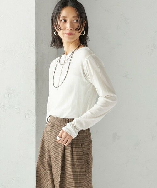 SHIPS / シップス Tシャツ | 【SHIPS別注】miller: シアー ヘンリー ネック ロング スリーブ TEE | 詳細23