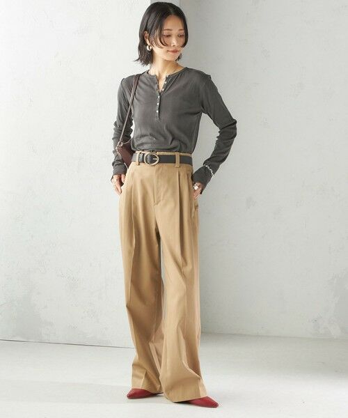 SHIPS / シップス Tシャツ | 【SHIPS別注】miller: シアー ヘンリー ネック ロング スリーブ TEE | 詳細17