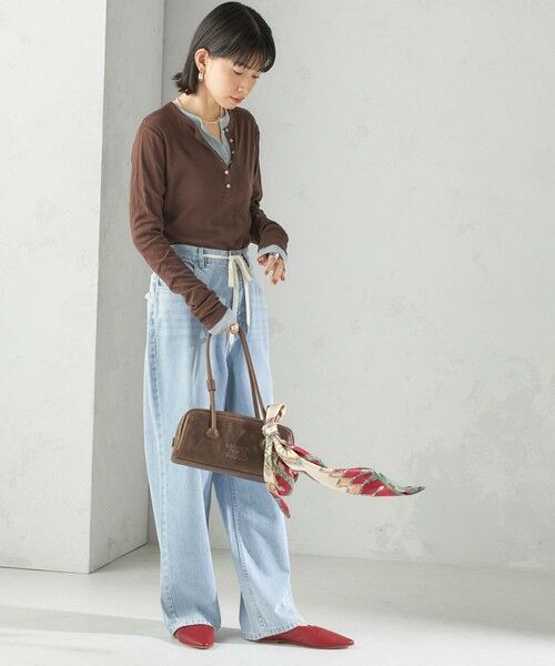 SHIPS / シップス Tシャツ | 【SHIPS別注】miller: シアー ヘンリー ネック ロング スリーブ TEE | 詳細25