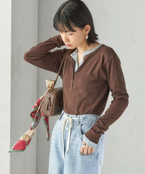 SHIPS / シップス Tシャツ | 【SHIPS別注】miller: シアー ヘンリー ネック ロング スリーブ TEE | 詳細27