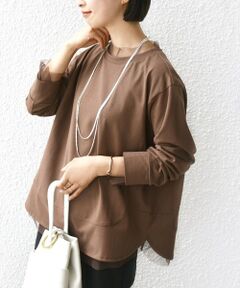 SHIPS / シップス カットソー | 【WEB限定】チュール コンビ ラウンド カットソー