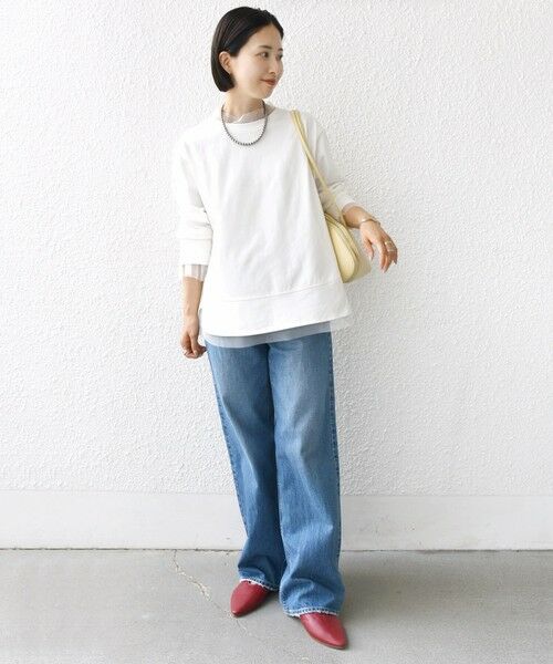 SHIPS / シップス カットソー | 【WEB限定】チュール コンビ ラウンド カットソー | 詳細1