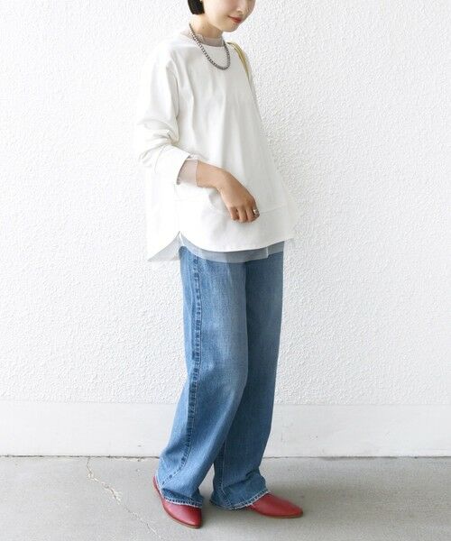 SHIPS / シップス カットソー | 【WEB限定】チュール コンビ ラウンド カットソー | 詳細4