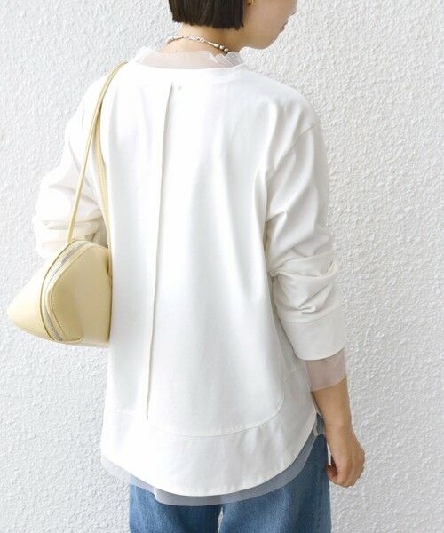 SHIPS / シップス カットソー | 【WEB限定】チュール コンビ ラウンド カットソー | 詳細7