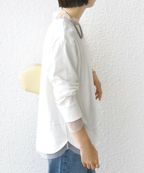 SHIPS / シップス カットソー | 【WEB限定】チュール コンビ ラウンド カットソー | 詳細8