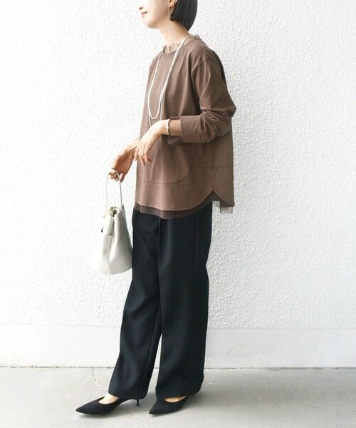 SHIPS / シップス カットソー | 【WEB限定】チュール コンビ ラウンド カットソー | 詳細12